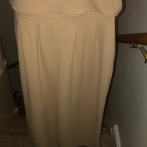 Beige jumpsuit with cute side hanging straps - Picture 2 of 6